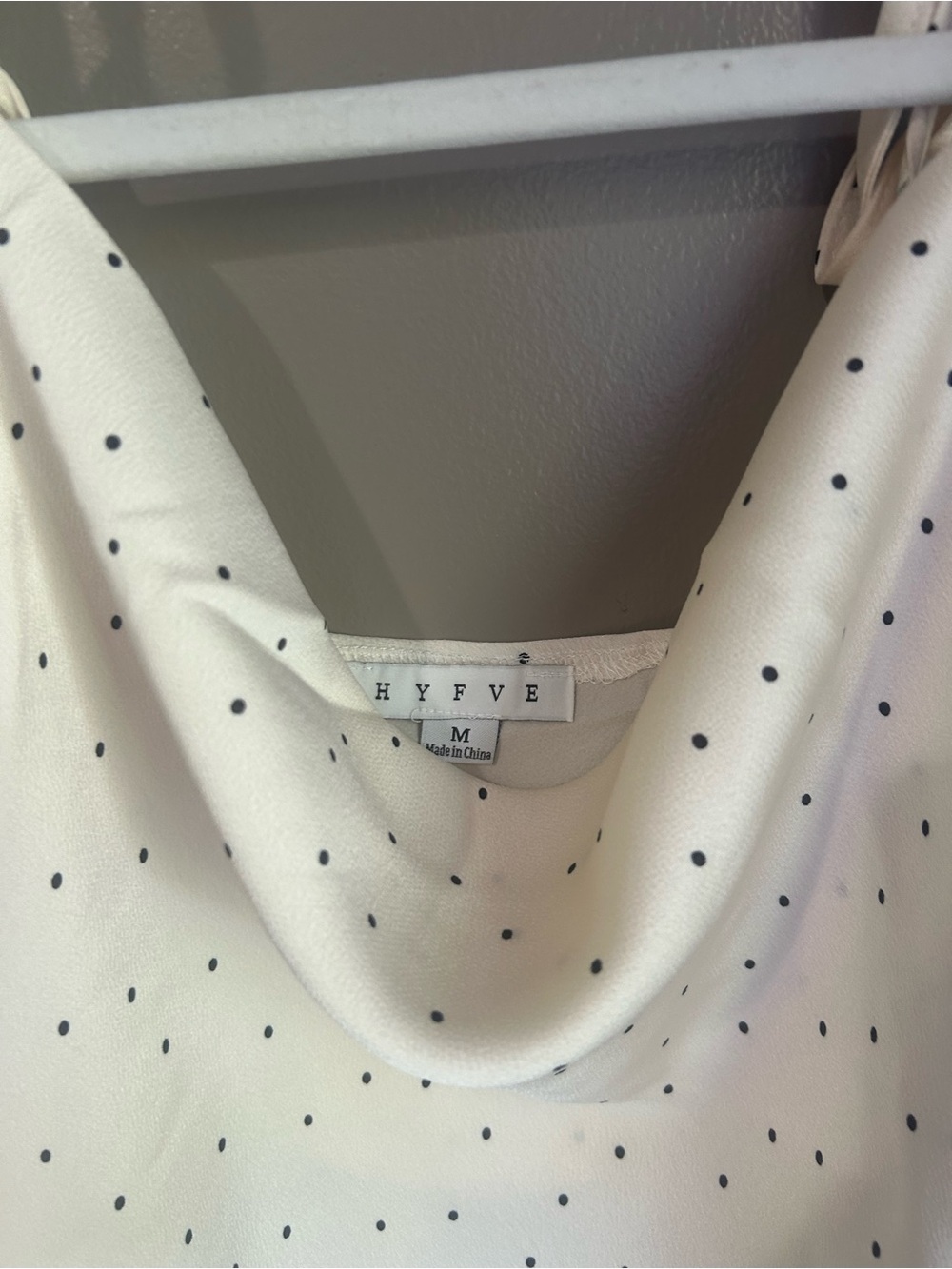 HYFVE Ivory Polka Dot Cowl Halter Camisole - Picture 3 of 7